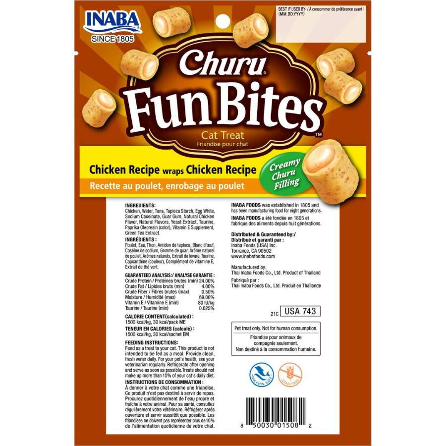 Churu fun bites pollo para gato, , large image number null